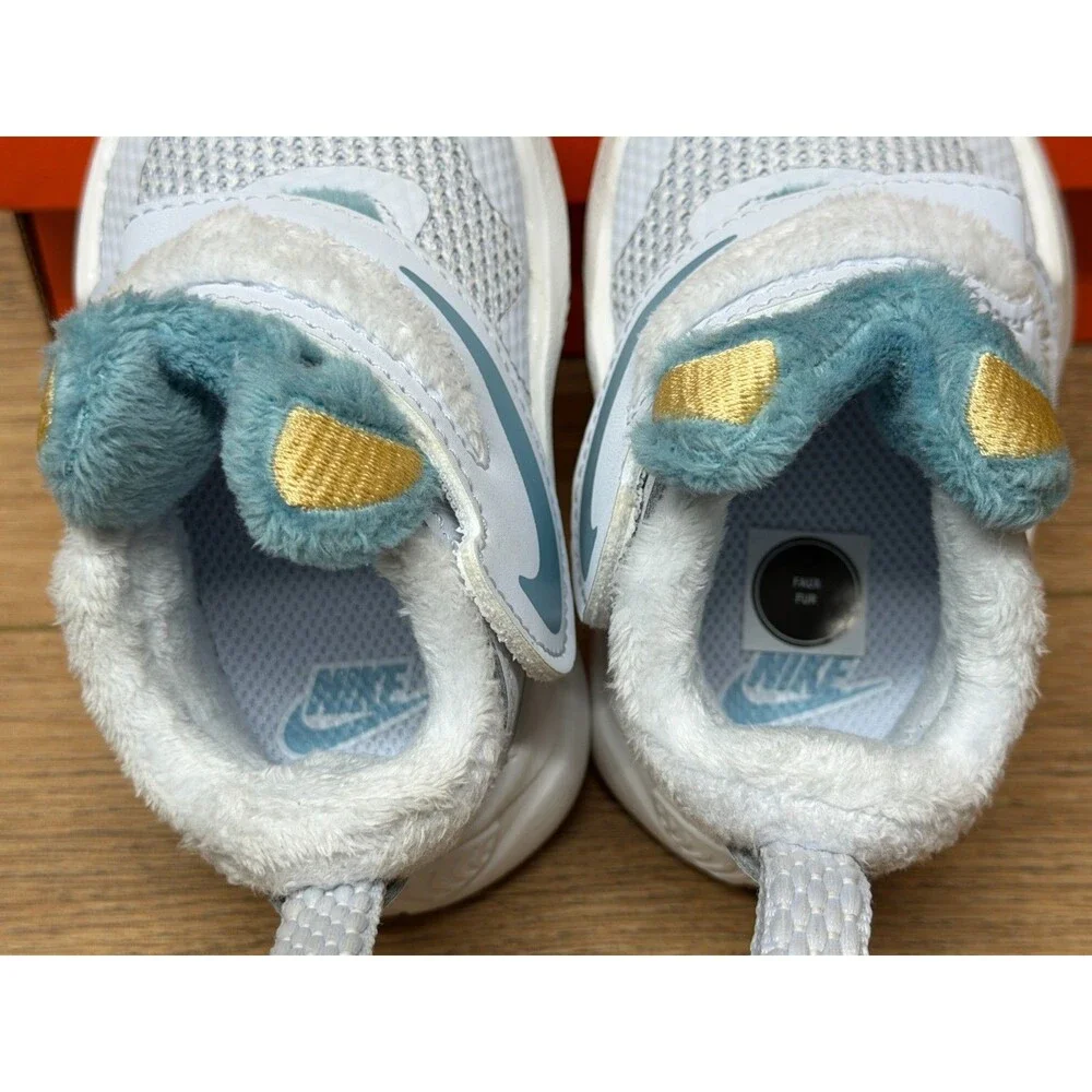 Nike Team Hustle D 11 LIL (TD) Grey / Denim Turquoise FZ1247-001 Size 3C